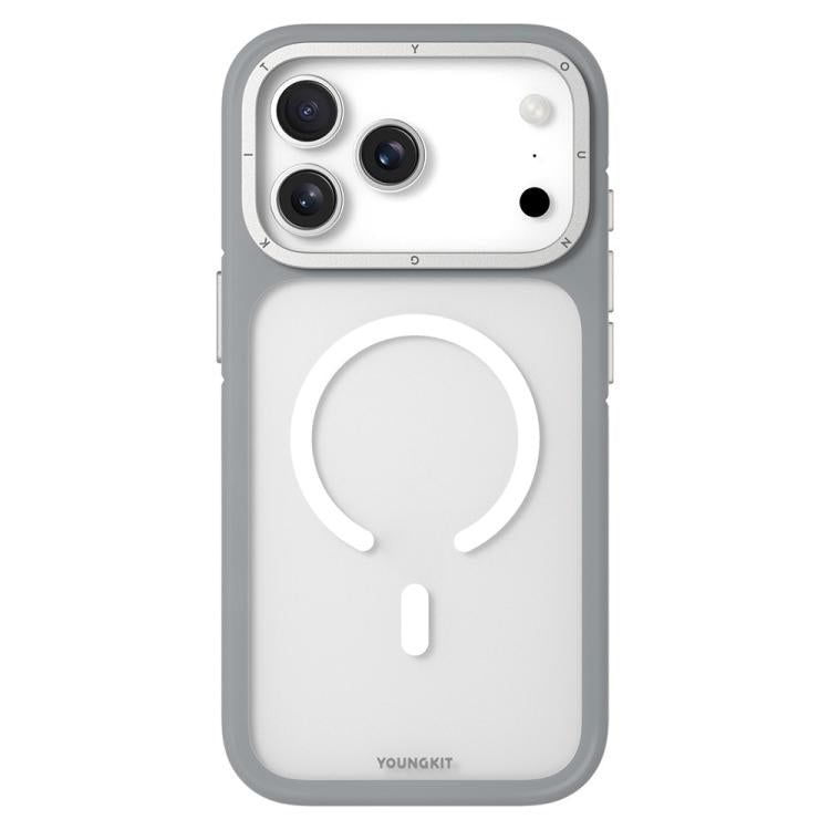 YOUNGKIT Custodia ibrida magnetica per telefono con finitura opaca TPU/PC effetto sabbia rocciosa., For iPhone 17 Pro Max, For iPhone 17 Pro