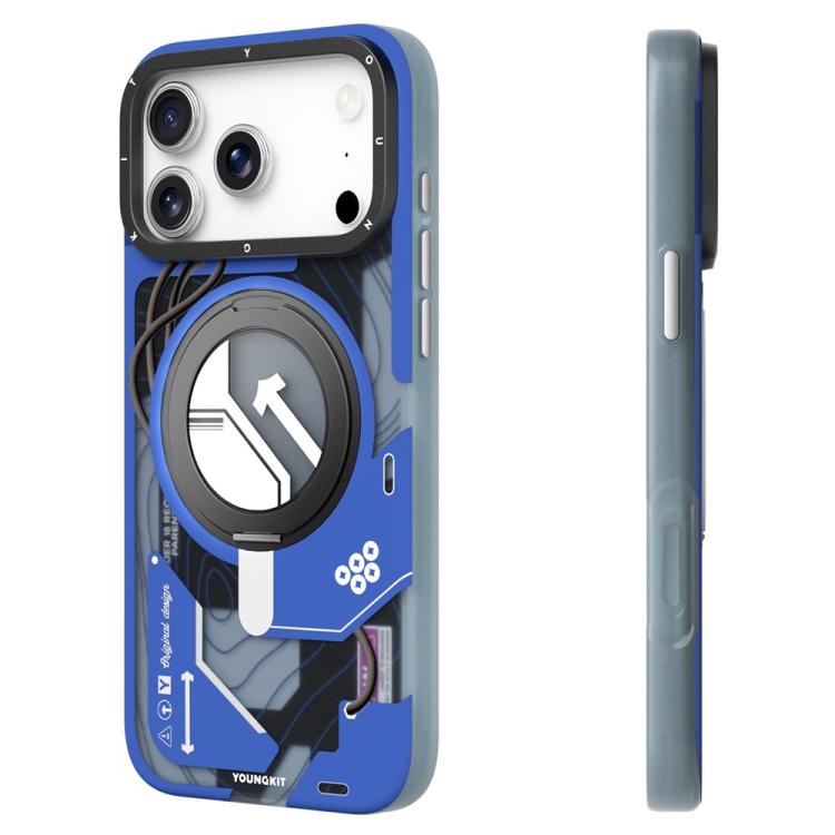 Custodia magnetica per telefono YOUNGKIT Starship Series con supporto girevole in TPU IMD, For iPhone 17 Pro Max, For iPhone 17 Pro