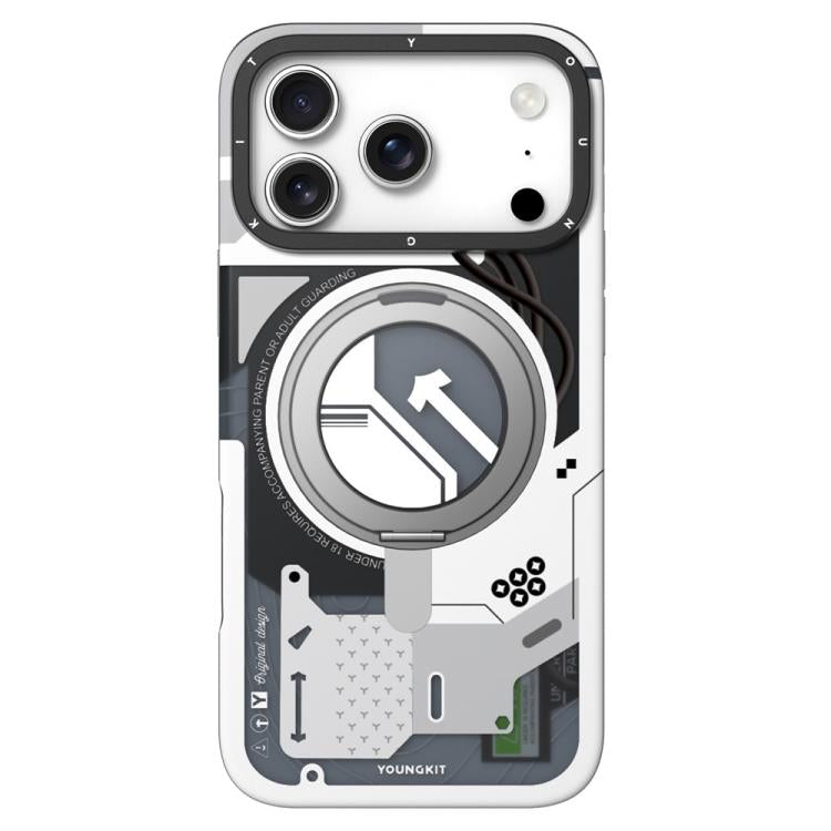 Custodia magnetica per telefono YOUNGKIT Starship Series con supporto girevole in TPU IMD, For iPhone 17 Pro Max, For iPhone 17 Pro