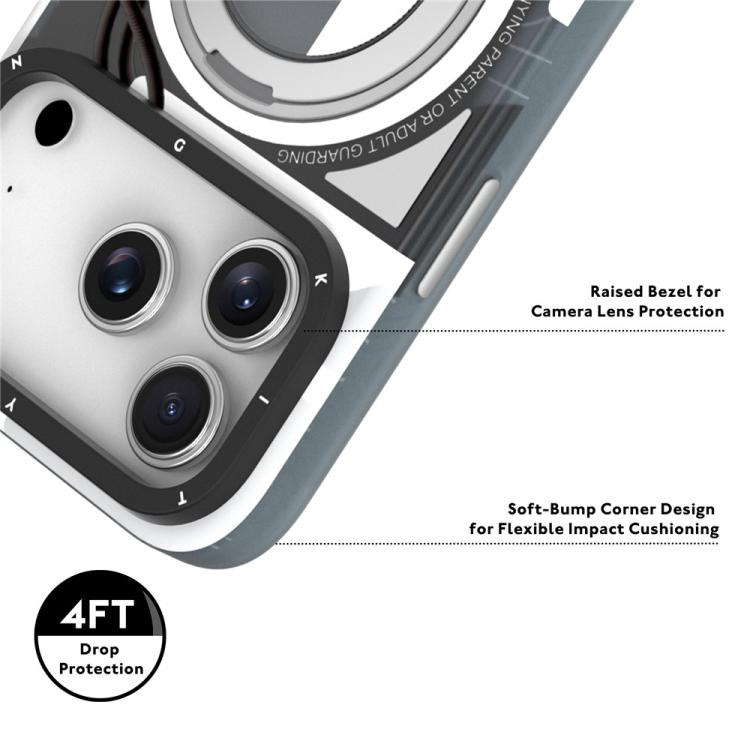 Custodia magnetica per telefono YOUNGKIT Starship Series con supporto girevole in TPU IMD, For iPhone 17 Pro Max, For iPhone 17 Pro