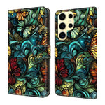 Custodia per telefono in ecopelle con effetto cristallo., For Samsung Galaxy S25 Ultra 5G