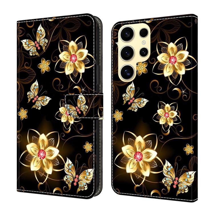 Custodia per telefono in ecopelle con effetto cristallo., For Samsung Galaxy S25 Ultra 5G