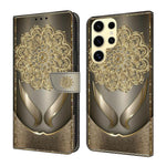 Custodia per telefono in ecopelle con effetto cristallo., For Samsung Galaxy S25 Ultra 5G