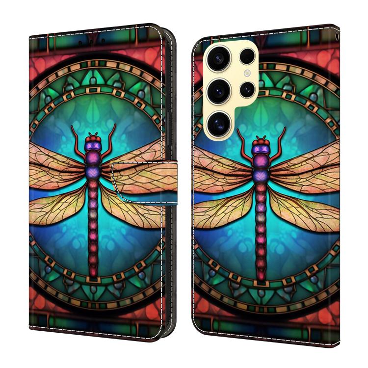 Custodia per telefono in ecopelle con effetto cristallo., For Samsung Galaxy S25 Ultra 5G