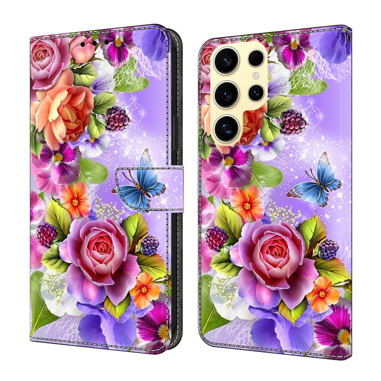 Custodia per telefono in ecopelle con effetto cristallo., For Samsung Galaxy S25 Ultra 5G