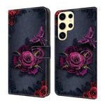 Custodia per telefono in ecopelle con effetto cristallo., For Samsung Galaxy S25 Ultra 5G