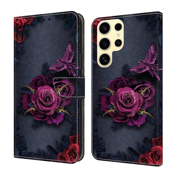 Custodia per telefono in ecopelle con effetto cristallo., For Samsung Galaxy S25 Ultra 5G