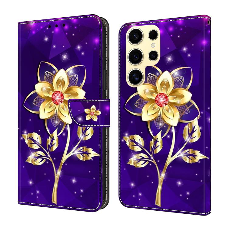 Custodia per telefono in ecopelle con effetto cristallo., For Samsung Galaxy S25 Ultra 5G