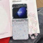 Custodia per telefono con motivo a funghi e cinturino, For Samsung Galaxy Z Flip7 5G, For Samsung Galaxy Z Flip6, For Samsung Galaxy Z Flip5