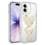 Custodia magnetica per telefono con glitter e motivo floreale IMD, For iPhone 17, For iPhone 16 Pro Max, For iPhone 16 Pro, For iPhone 16
