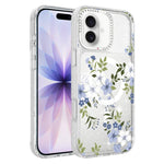 Custodia magnetica per telefono con glitter e motivo floreale IMD, For iPhone 17, For iPhone 16 Pro Max, For iPhone 16 Pro, For iPhone 16