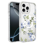 Custodia magnetica per telefono con glitter e motivo floreale IMD, For iPhone 17, For iPhone 16 Pro Max, For iPhone 16 Pro, For iPhone 16
