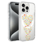 Custodia magnetica per telefono con glitter e motivo floreale IMD, For iPhone 15 Pro Max, For iPhone 15 Pro, For iPhone 15