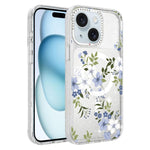 Custodia magnetica per telefono con glitter e motivo floreale IMD, For iPhone 15 Pro Max, For iPhone 15 Pro, For iPhone 15