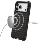Custodia magnetica per telefono YOUNGKIT in tela TPU con texture effetto jeans., For iPhone 17 Pro Max, For iPhone 17 Pro