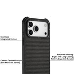 Custodia magnetica per telefono YOUNGKIT in tela TPU con texture effetto jeans., For iPhone 17 Pro Max, For iPhone 17 Pro