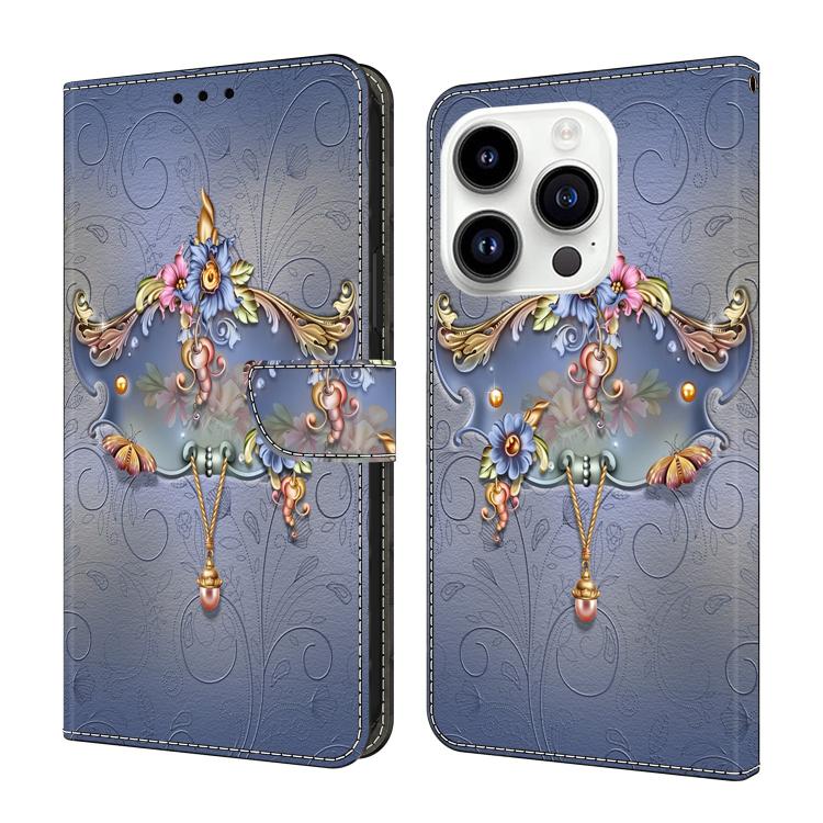 Custodia per telefono in ecopelle con effetto cristallo., For iPhone 16 Pro Max