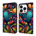 Custodia per telefono in ecopelle con effetto cristallo., For iPhone 16 Pro
