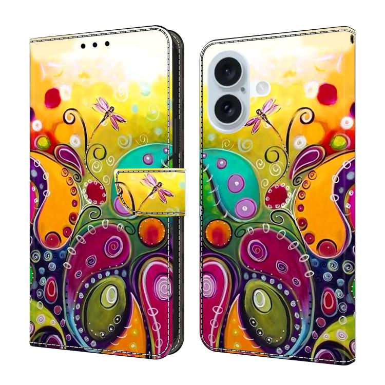 Custodia per telefono in ecopelle con effetto cristallo., For iPhone 16