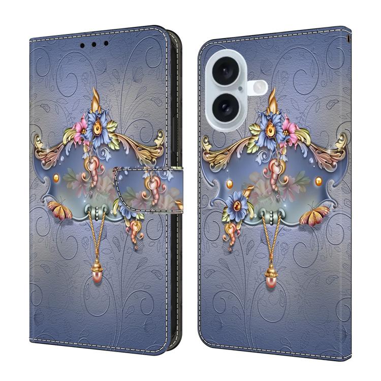Custodia per telefono in ecopelle con effetto cristallo., For iPhone 16