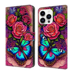 Custodia per telefono in ecopelle con effetto cristallo., For iPhone 15 Pro