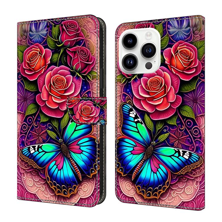 Custodia per telefono in ecopelle con effetto cristallo., For iPhone 15 Pro