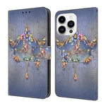 Custodia per telefono in ecopelle con effetto cristallo., For iPhone 15 Pro