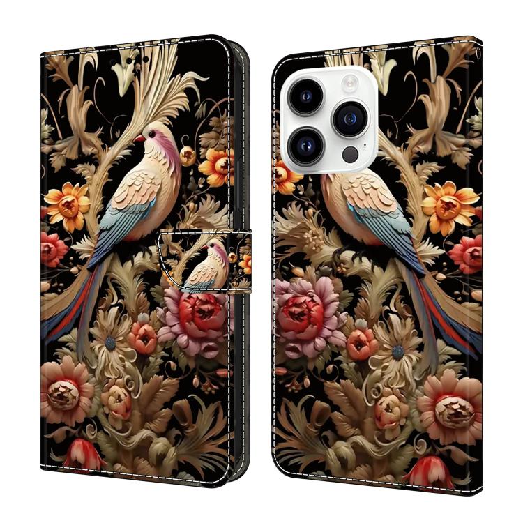 Custodia per telefono in ecopelle con effetto cristallo., For iPhone 15 Pro