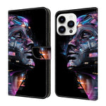 Custodia per telefono in ecopelle con effetto cristallo., For iPhone 15 Pro