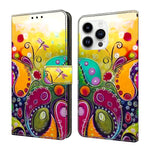 Custodia per telefono in ecopelle con effetto cristallo., For iPhone 14 Pro
