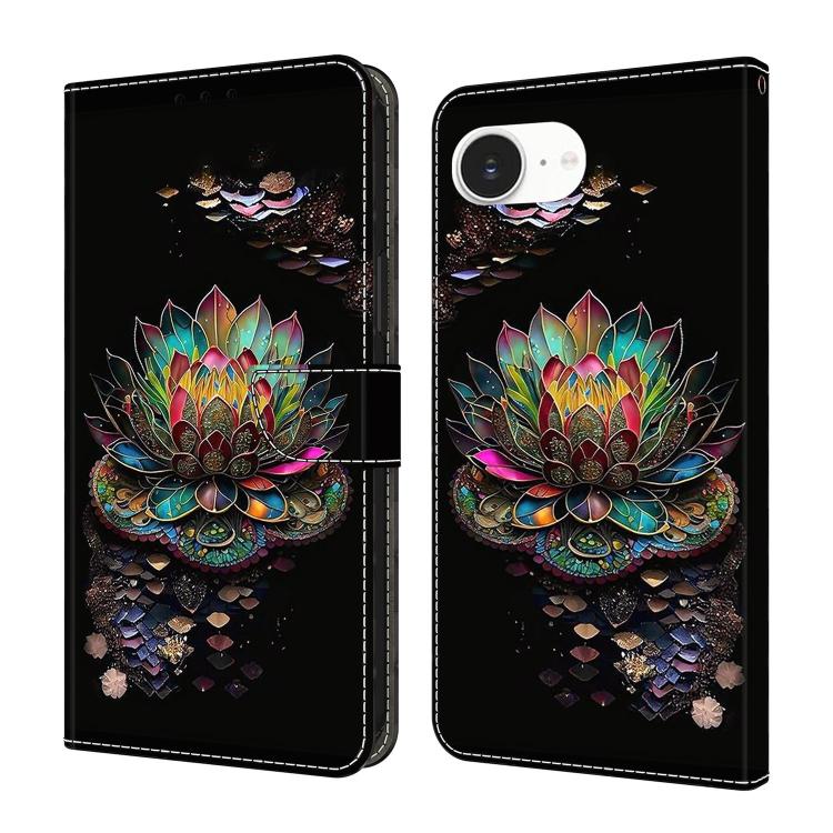 Custodia per telefono in ecopelle con effetto cristallo., For iPhone 17e / 16e