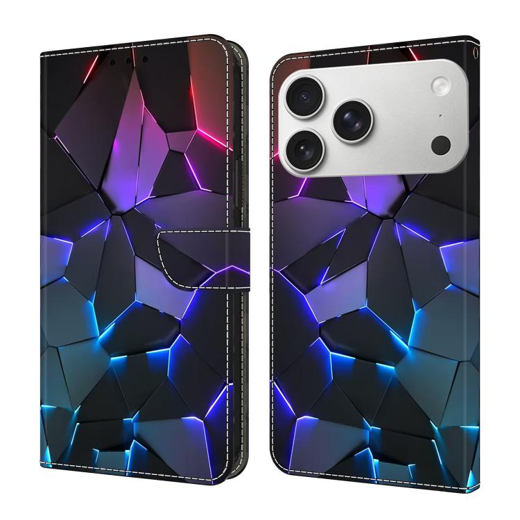 Custodia per telefono in ecopelle con effetto cristallo., For iPhone 17 Pro Max