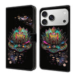 Custodia per telefono in ecopelle con effetto cristallo., For iPhone 17 Pro