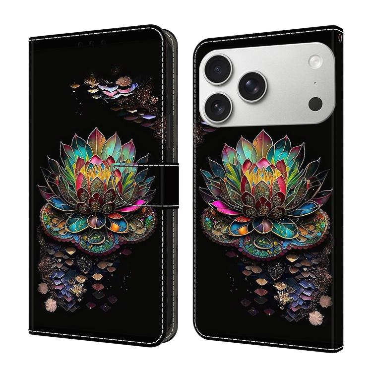 Custodia per telefono in ecopelle con effetto cristallo., For iPhone 17 Pro