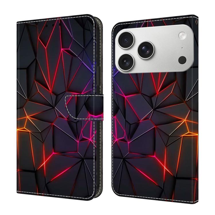 Custodia per telefono in ecopelle con effetto cristallo., For iPhone 17 Pro