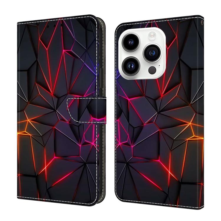 Custodia per telefono in ecopelle con effetto cristallo., For iPhone 16 Pro Max
