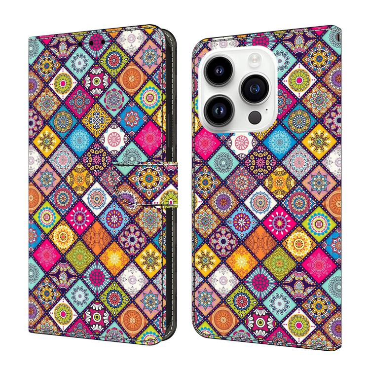Custodia per telefono in ecopelle con effetto cristallo., For iPhone 16 Pro