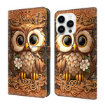 Custodia per telefono in ecopelle con effetto cristallo., For iPhone 15 Pro