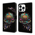Custodia per telefono in ecopelle con effetto cristallo., For iPhone 15 Pro