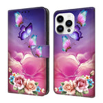Custodia per telefono in ecopelle con effetto cristallo., For iPhone 15 Pro