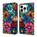 Custodia per telefono in ecopelle con effetto cristallo., For iPhone 15 Pro