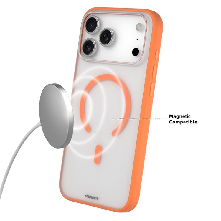 Custodia ibrida magnetica in TPU e PC YOUNGKIT Clear Series per telefono, For iPhone 17 Pro Max, For iPhone 17 Pro