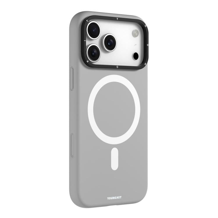 Custodia per telefono in silicone con supporto magnetico per obiettivo serie Condensate di YOUNGKIT., For iPhone 17 Pro Max, For iPhone 17 Pro