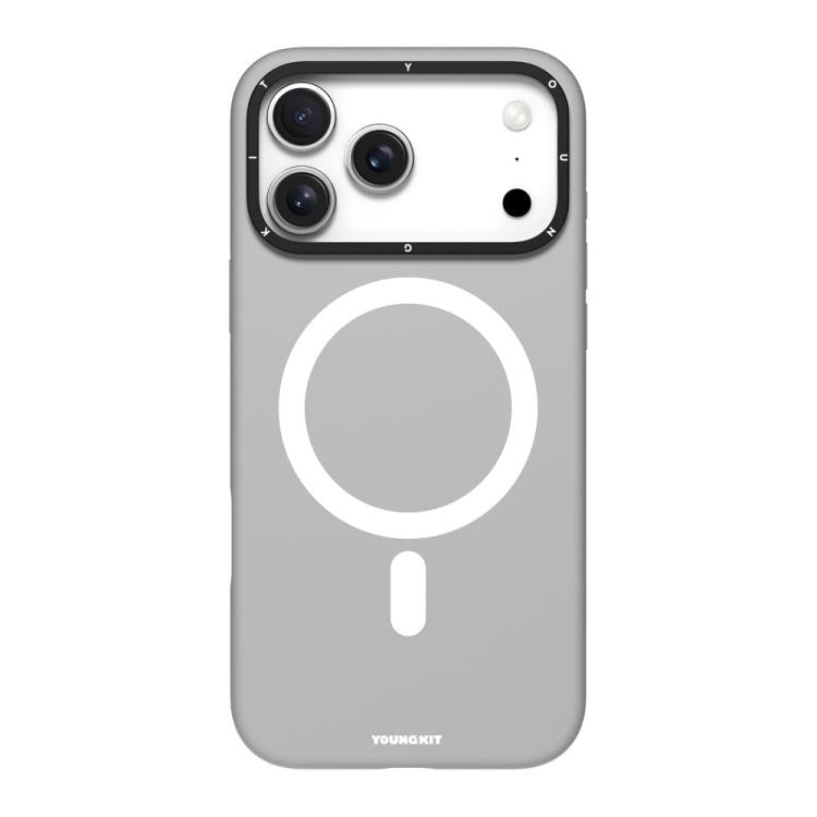 Custodia per telefono in silicone con supporto magnetico per obiettivo serie Condensate di YOUNGKIT., For iPhone 17 Pro Max, For iPhone 17 Pro