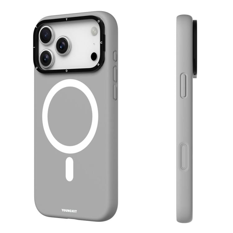 Custodia per telefono in silicone con supporto magnetico per obiettivo serie Condensate di YOUNGKIT., For iPhone 17 Pro Max, For iPhone 17 Pro