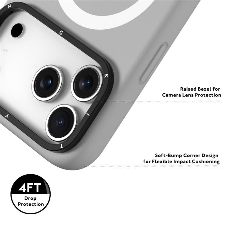 Custodia per telefono in silicone con supporto magnetico per obiettivo serie Condensate di YOUNGKIT., For iPhone 17 Pro Max, For iPhone 17 Pro
