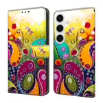 Custodia per telefono in ecopelle con effetto cristallo., For Samsung Galaxy S25 5G / S24 5G