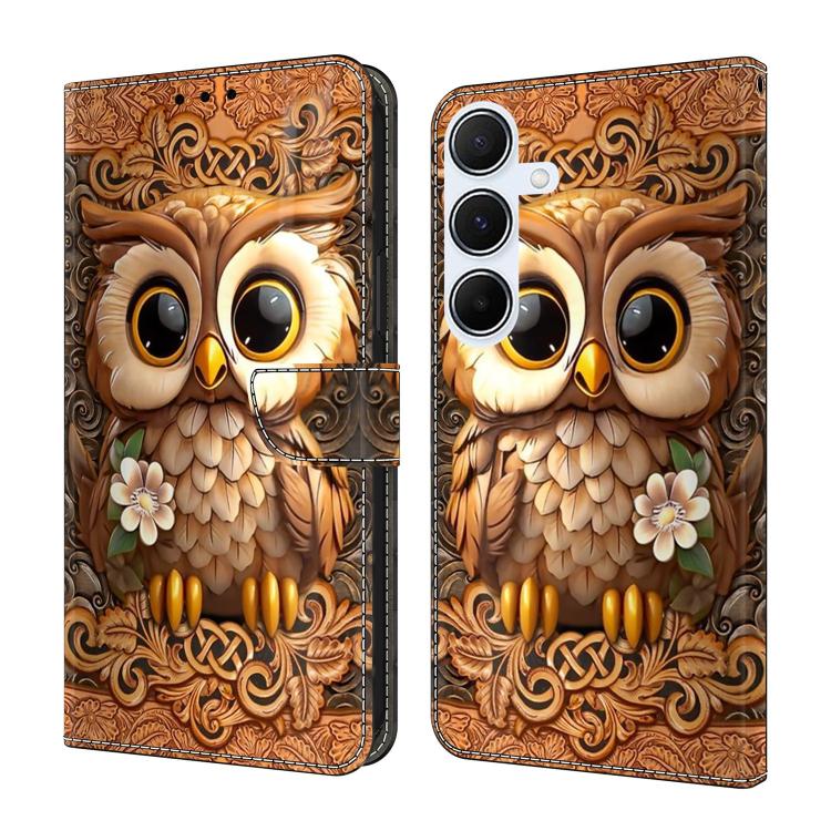 Custodia per telefono in ecopelle con effetto cristallo., For Samsung Galaxy A55 5G