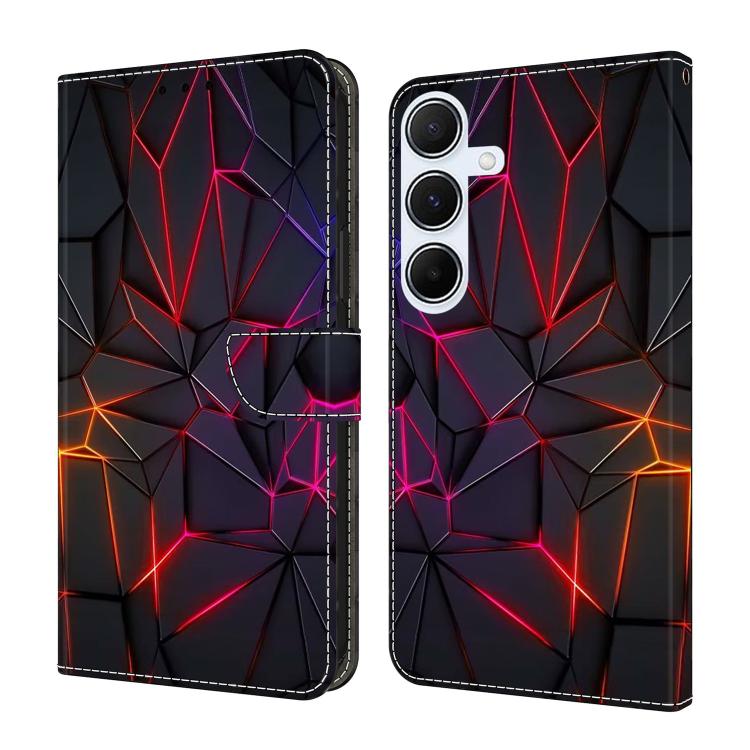 Custodia per telefono in ecopelle con effetto cristallo., For Samsung Galaxy A55 5G