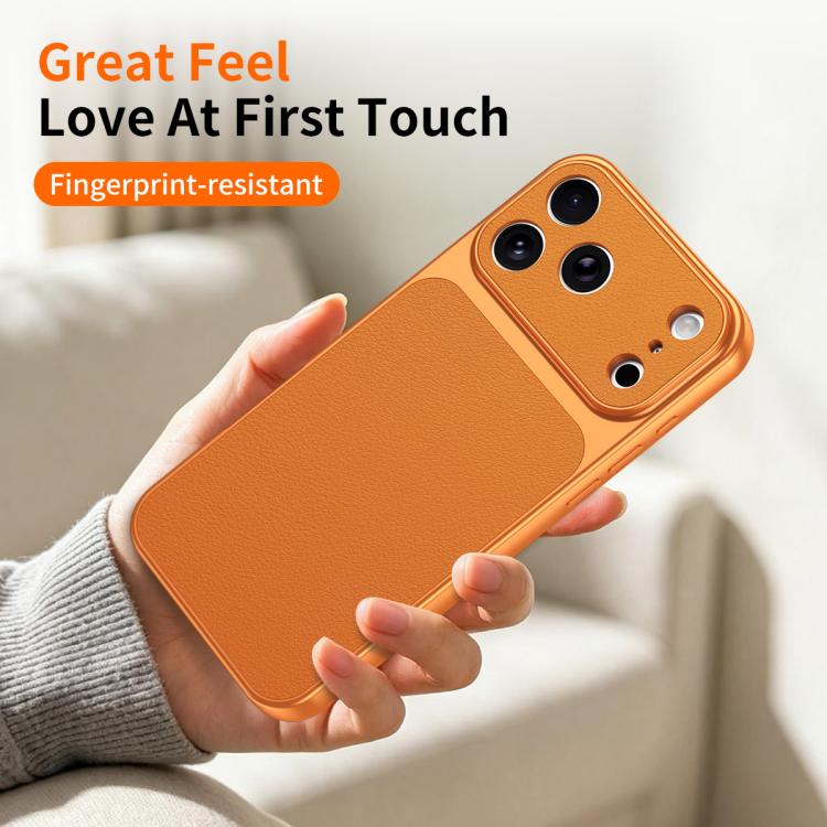 Custodia TPU effetto pelle per iPhone 16 e 15 Pro
